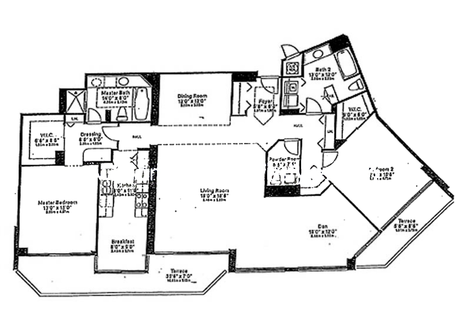 02 floor plan at 1000 Island Blvd, Williams Island