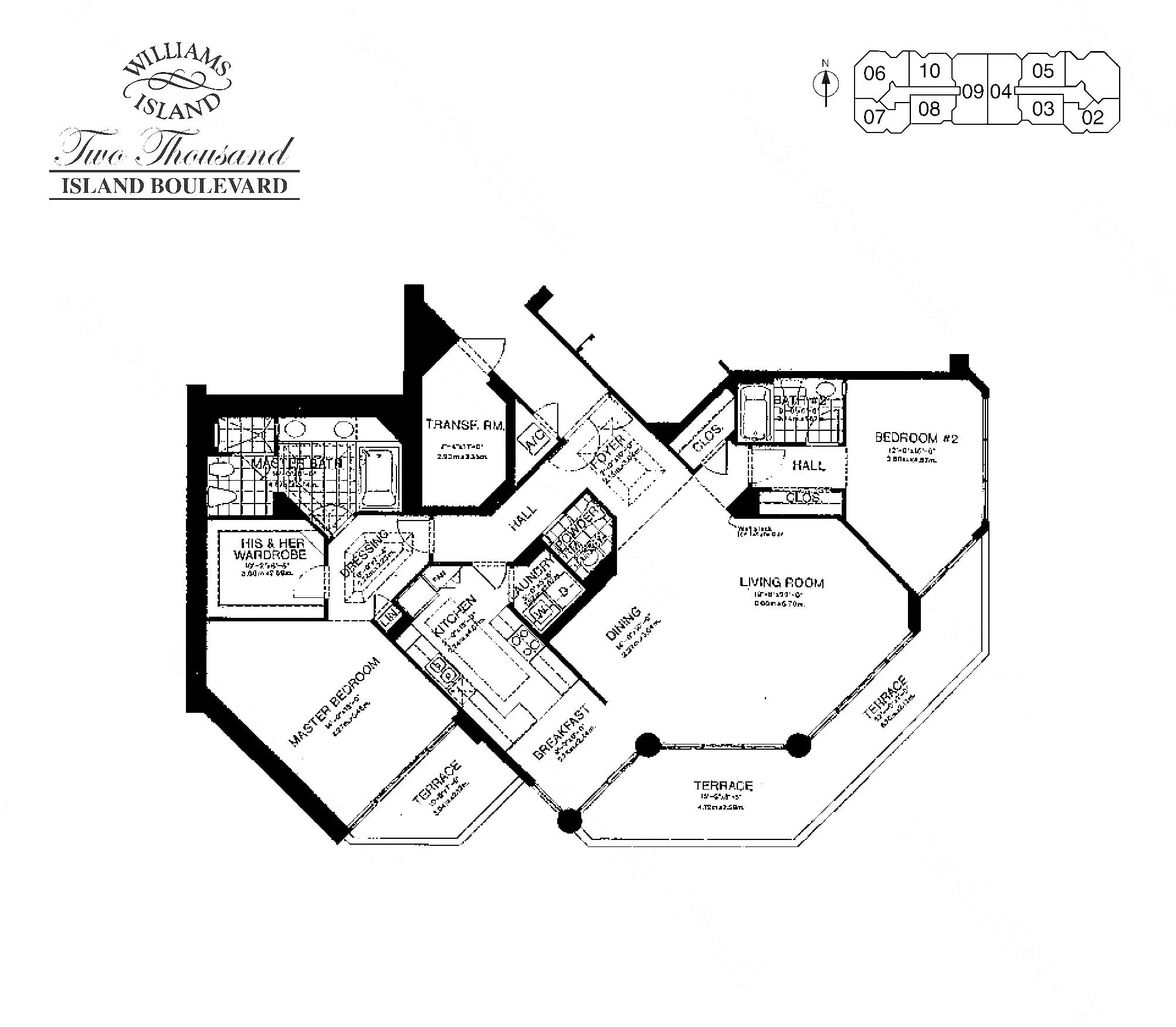 01 floor plan at 2000 Island Blvd, Williams Island