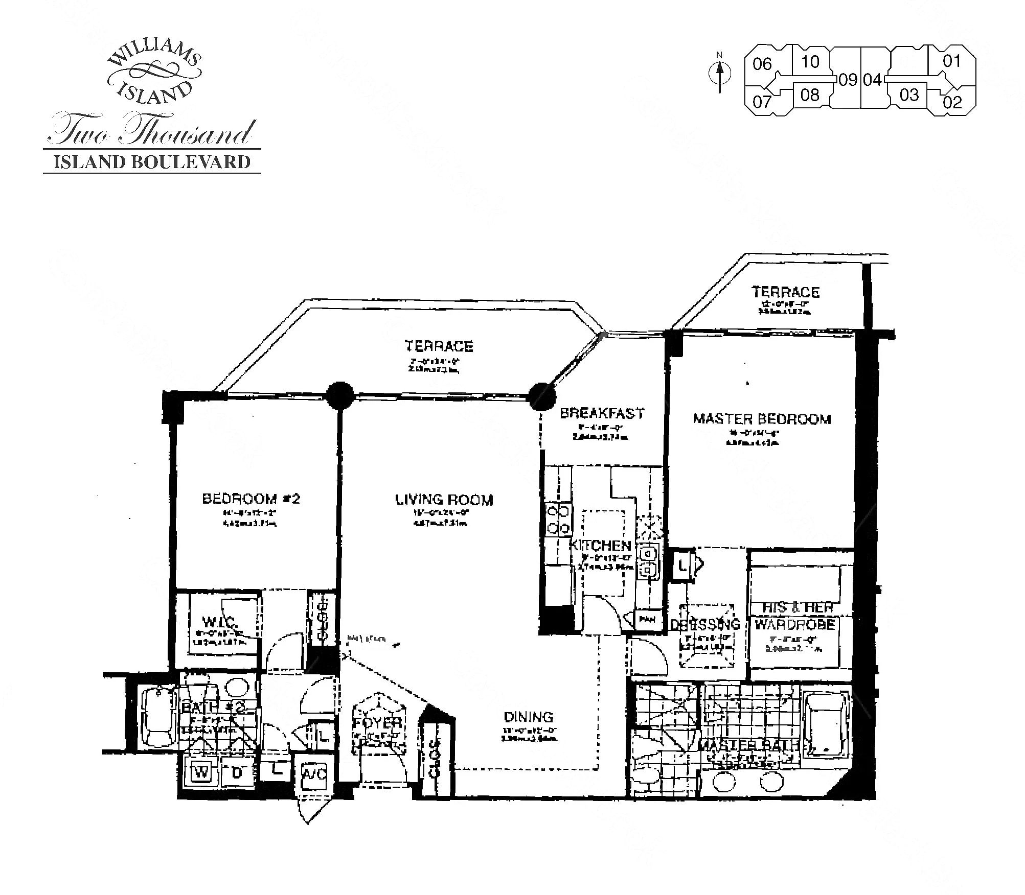 05 floor plan at 2000 Island Blvd, Williams Island