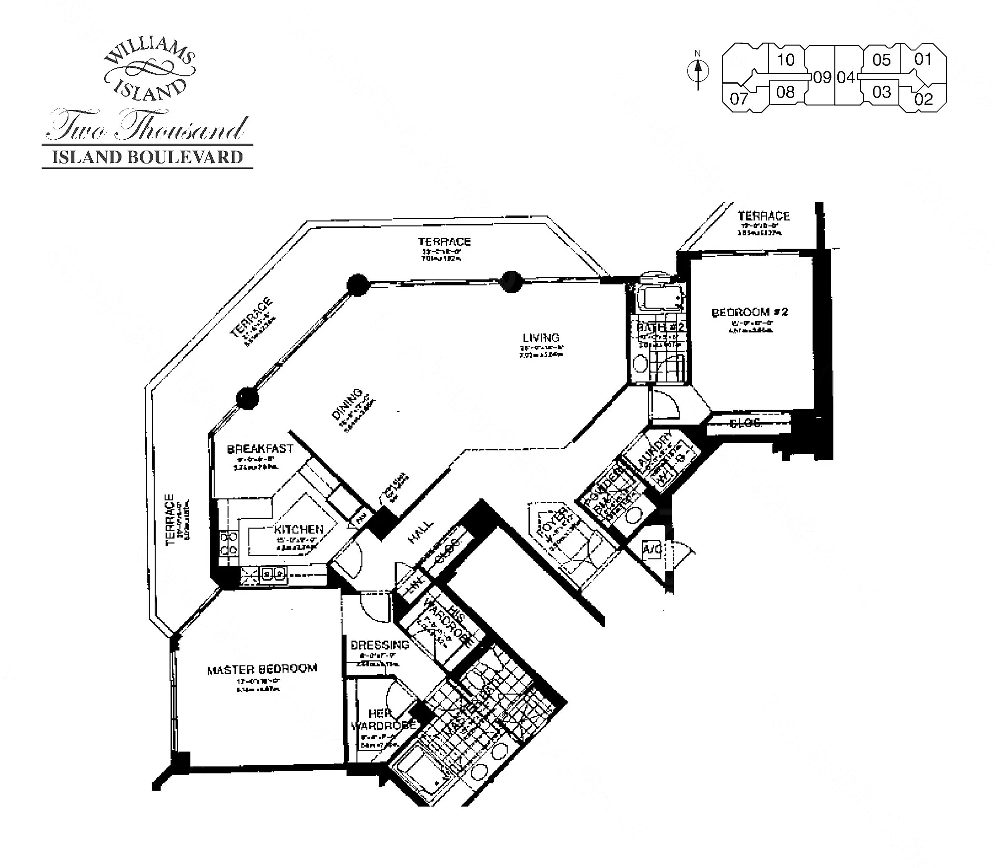 06 · Br-2 floor plan at 2000 Island Blvd, Williams Island