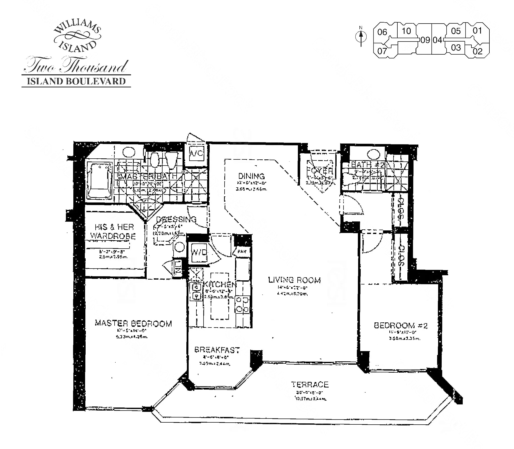 08 floor plan at 2000 Island Blvd, Williams Island