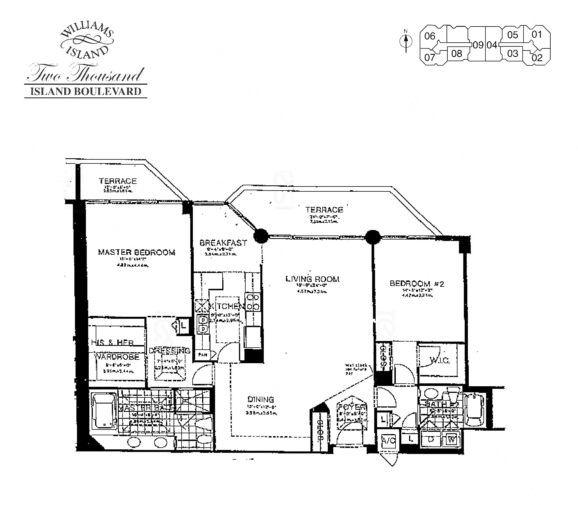 10 floor plan at 2000 Island Blvd, Williams Island