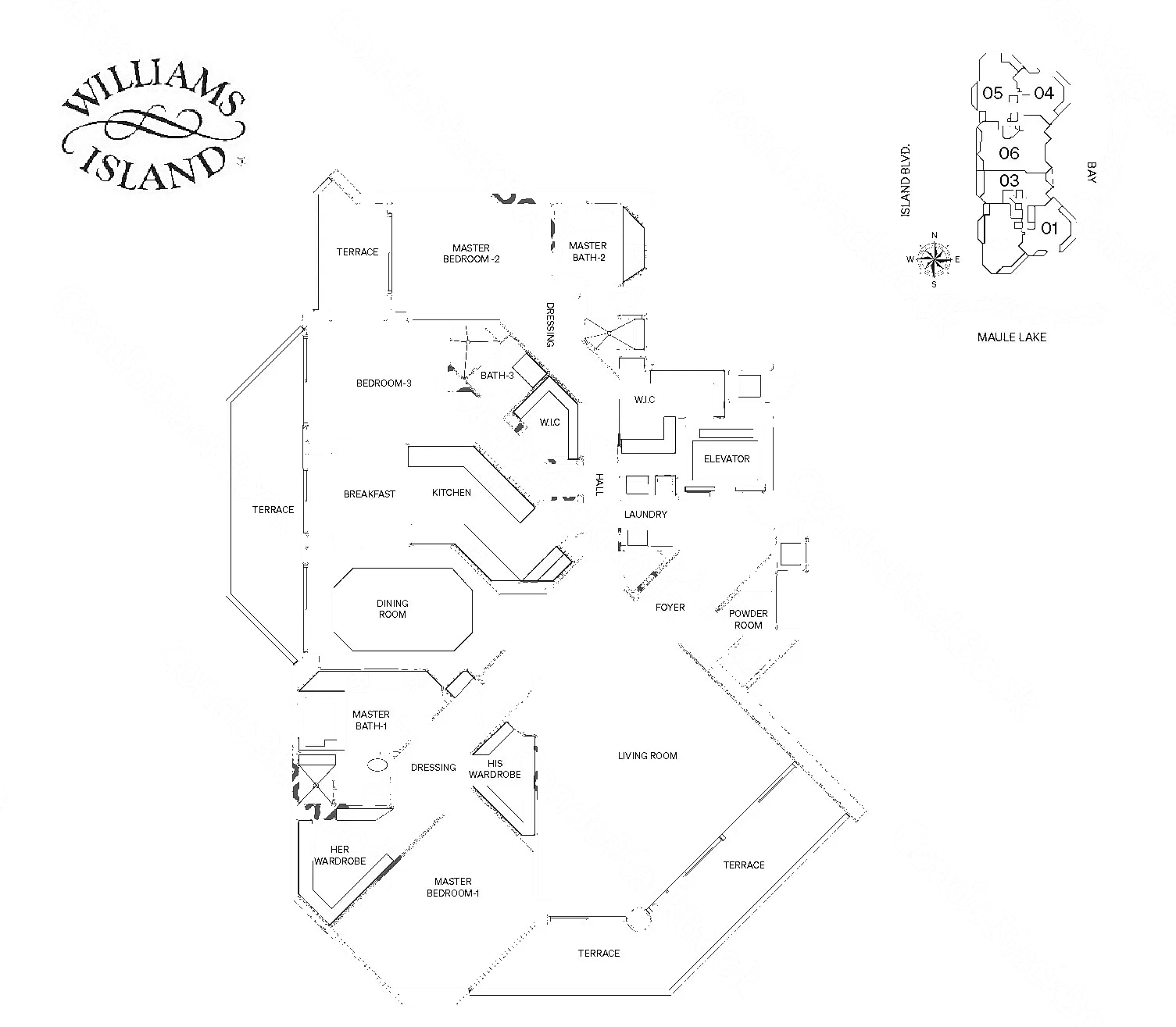 02 floor plan at 2600 Résidence du Cap, Williams Island