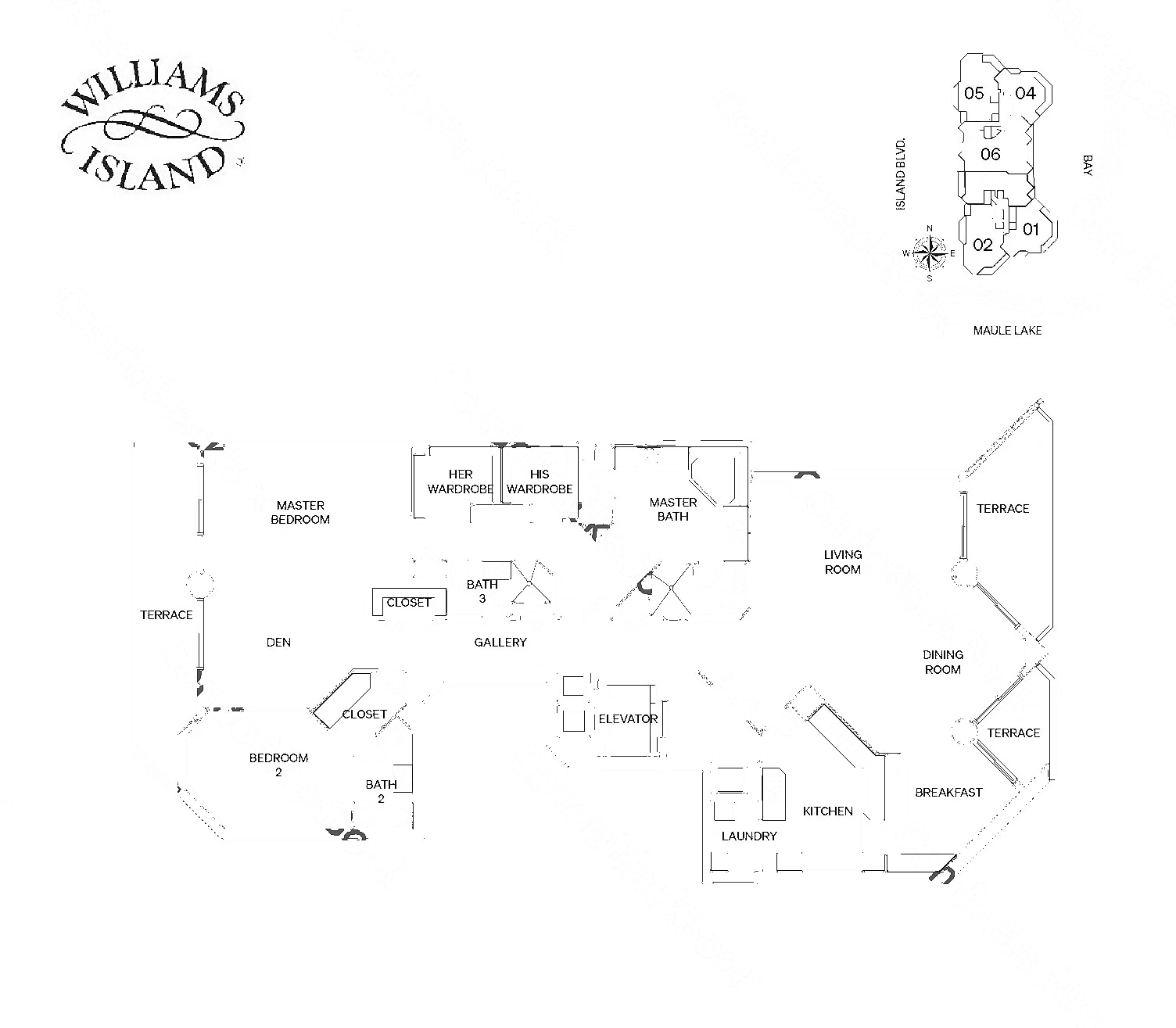 03 floor plan at 2600 Résidence du Cap, Williams Island