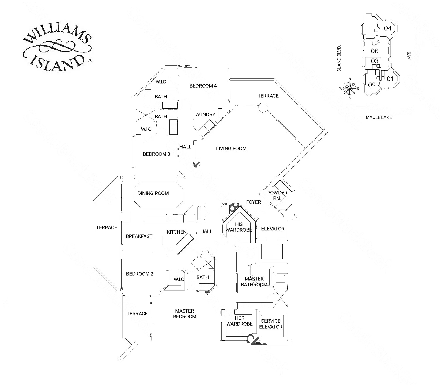 05 floor plan at 2600 Résidence du Cap, Williams Island