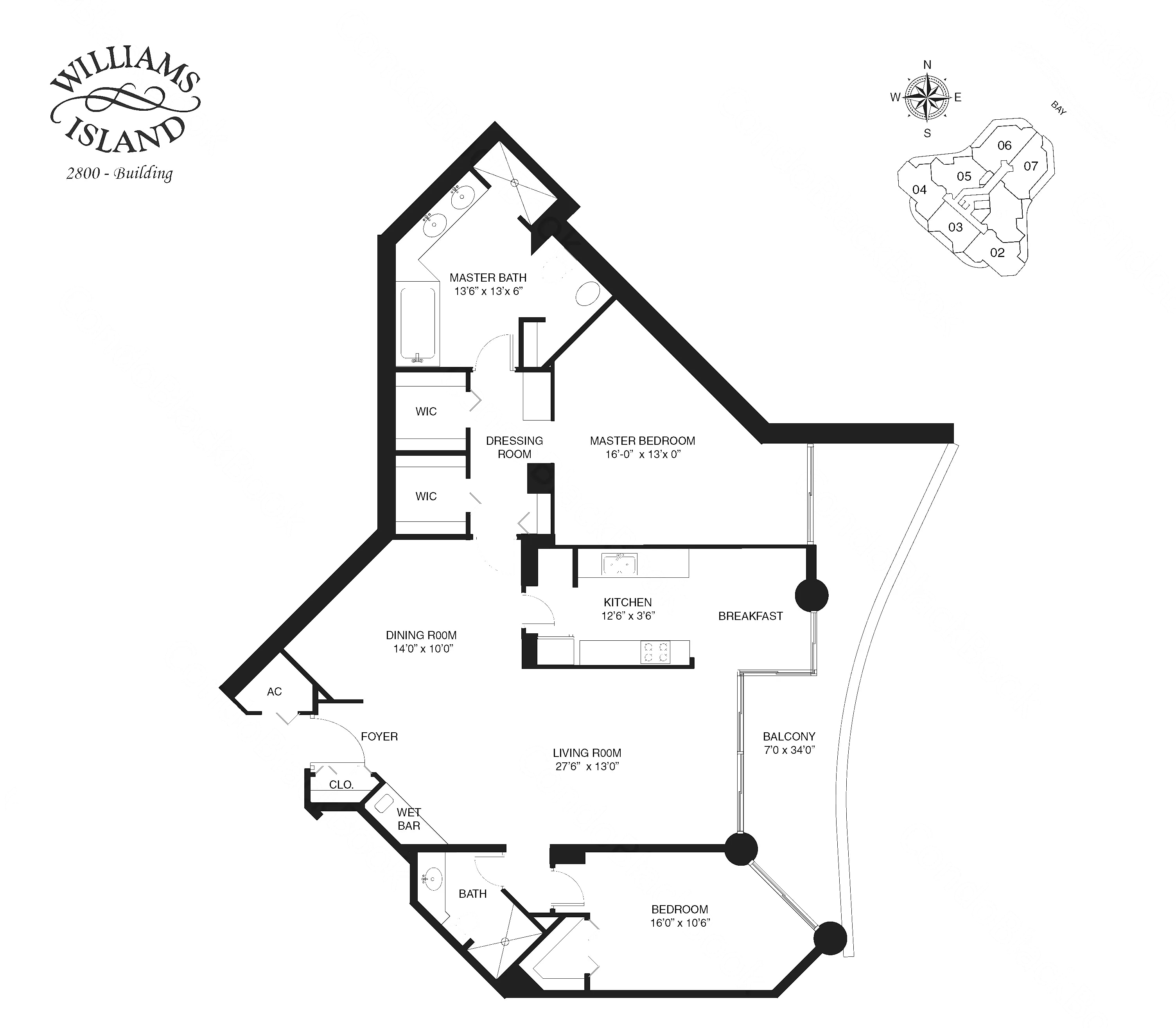01 floor plan at 2800 Island Blvd, Williams Island