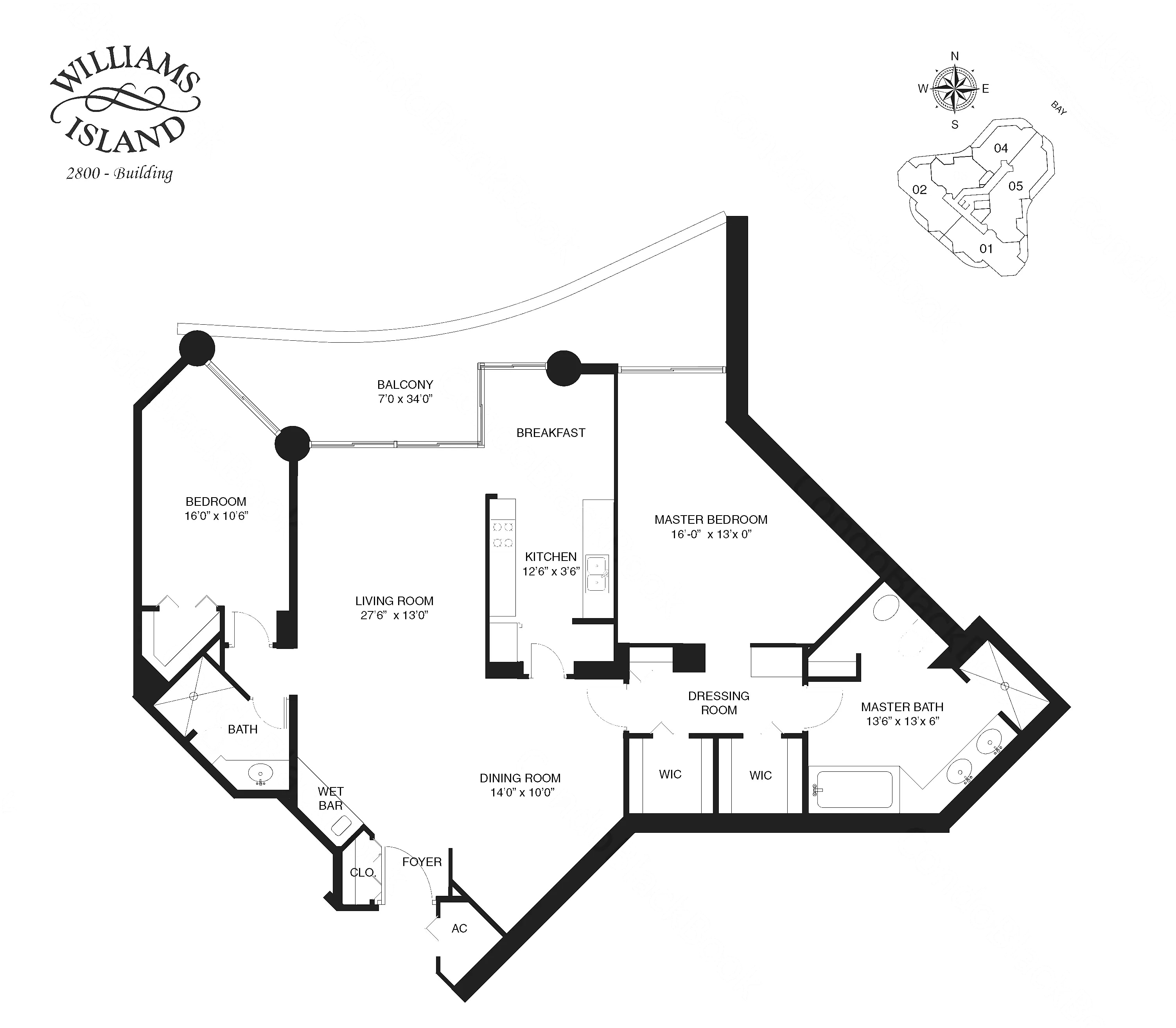 03 · Floors 14–24 floor plan at 2800 Island Blvd, Williams Island