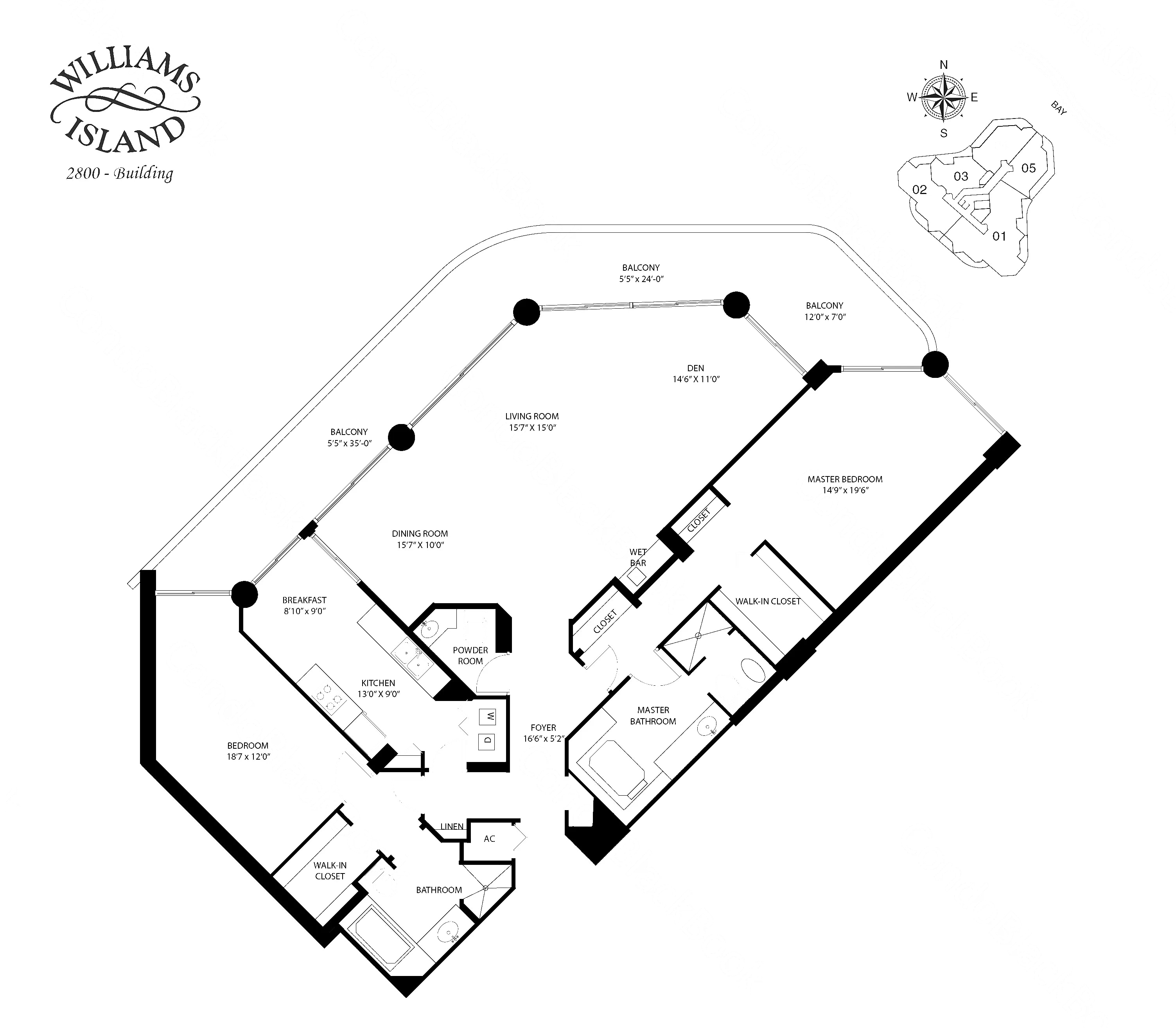04 · Floors 25–30 floor plan at 2800 Island Blvd, Williams Island