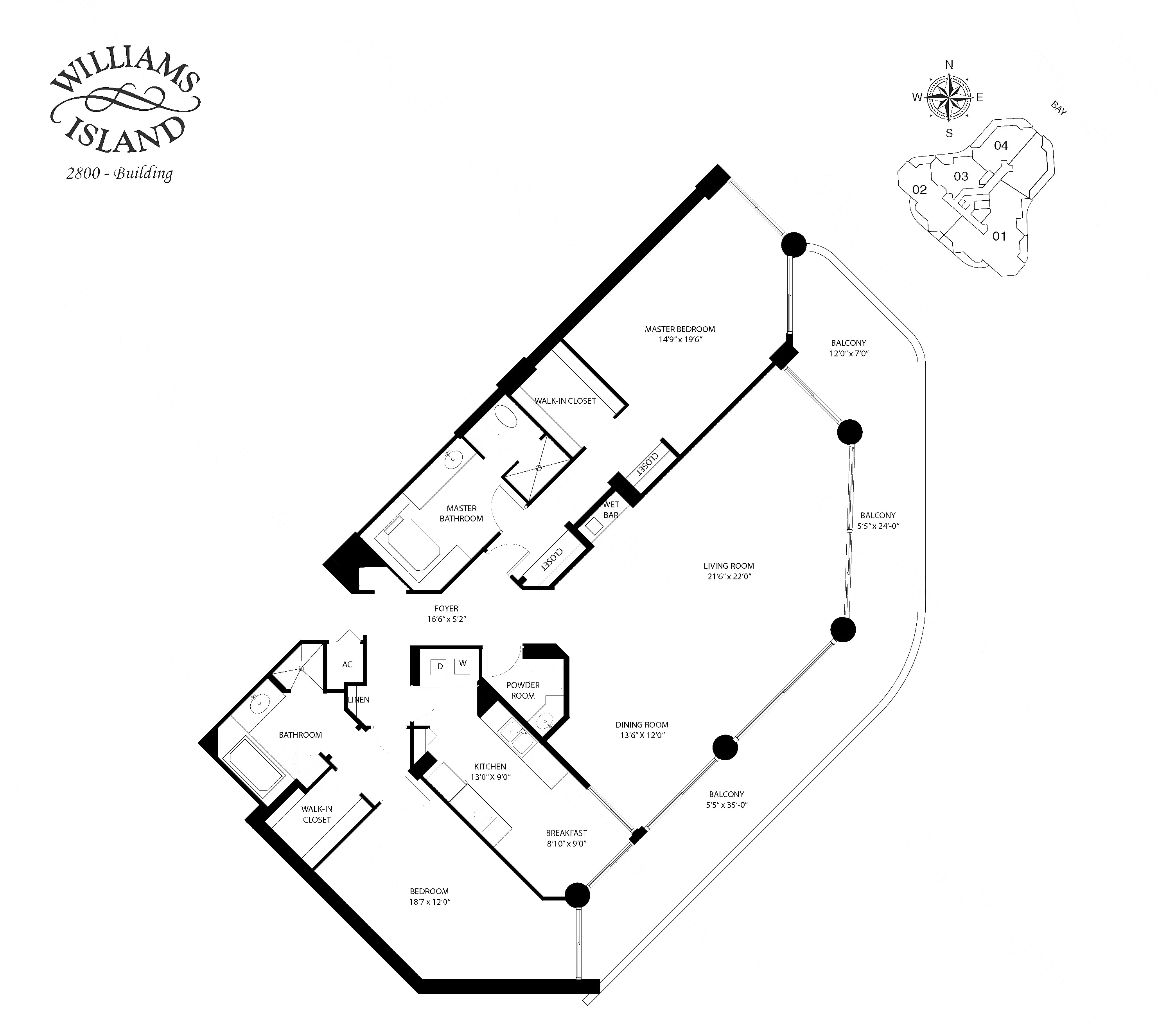 05 · Floors 25–30 floor plan at 2800 Island Blvd, Williams Island