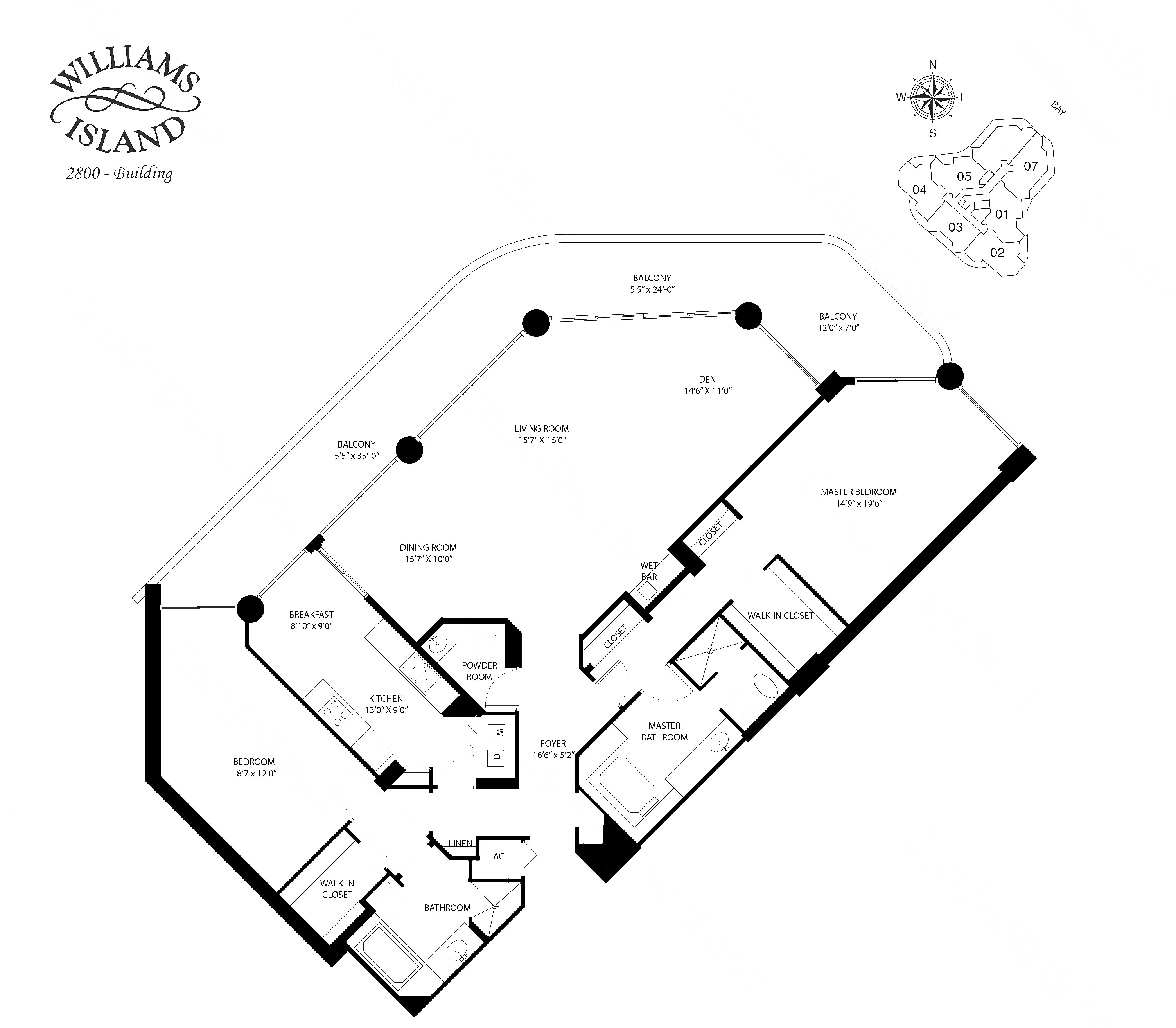06 floor plan at 2800 Island Blvd, Williams Island