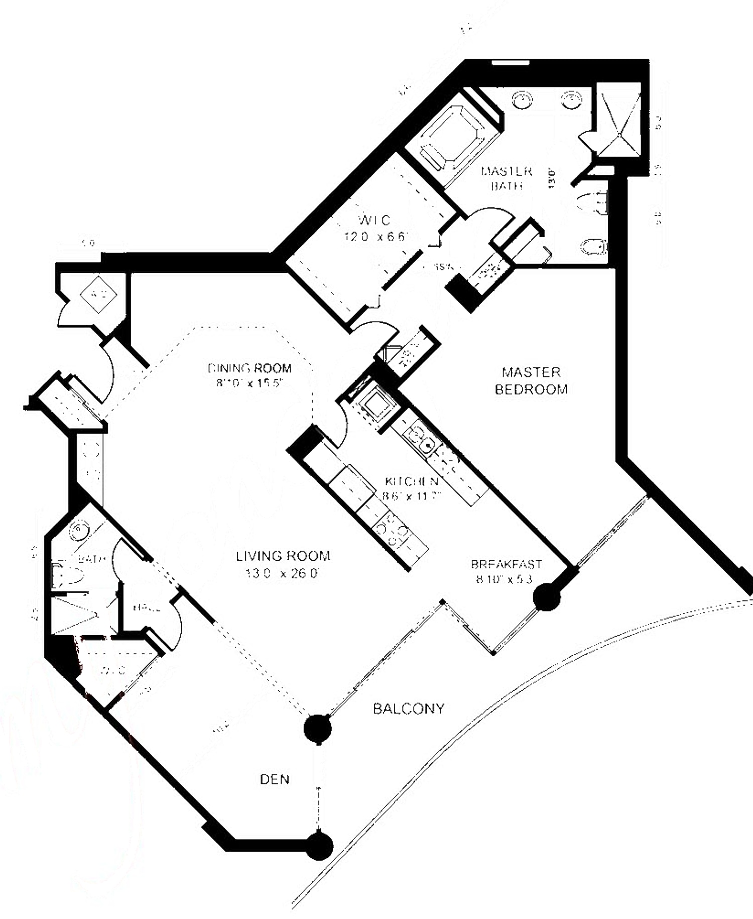 01 floor plan at 3000 Island Blvd, Williams Island