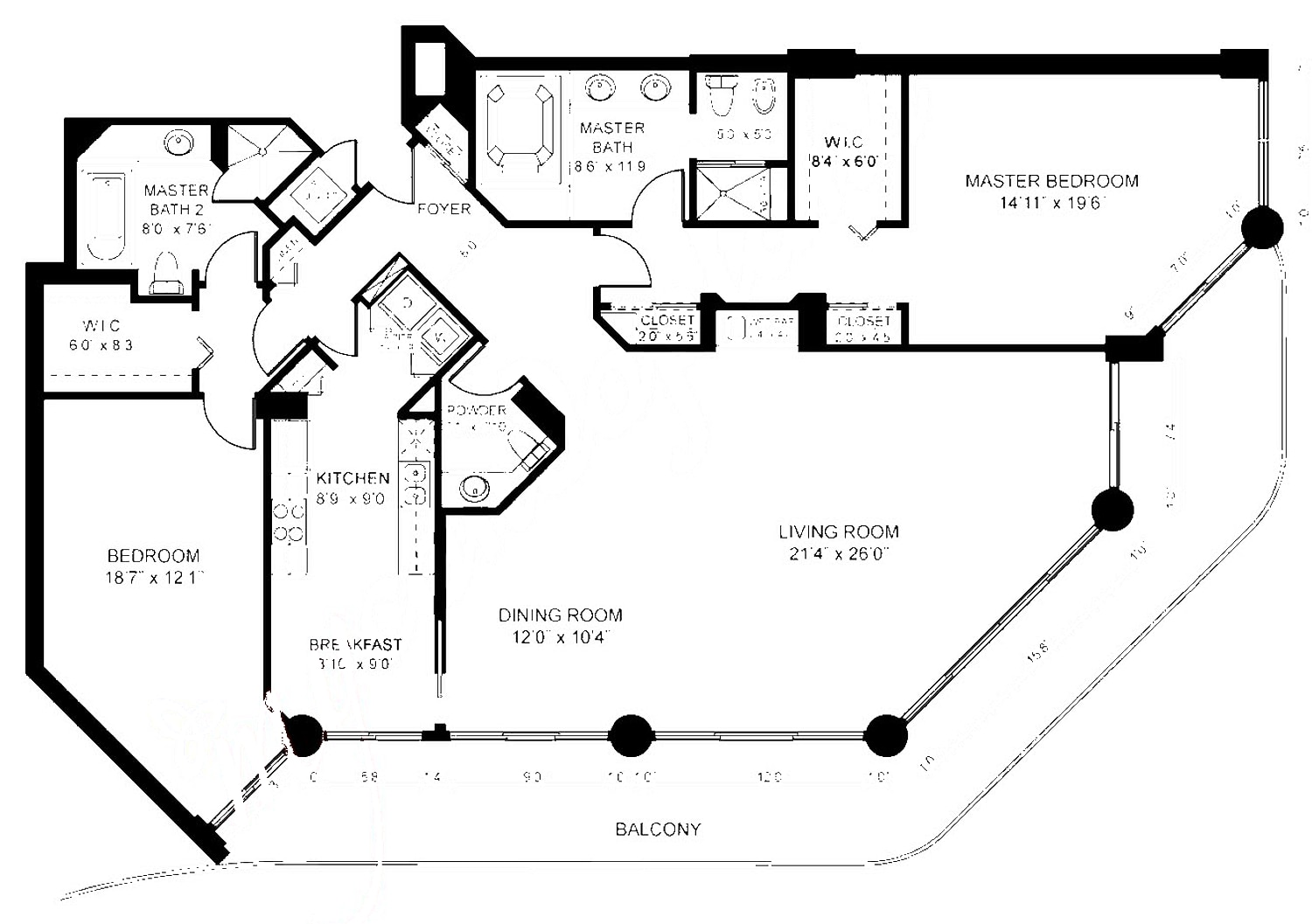 06 floor plan at 3000 Island Blvd, Williams Island