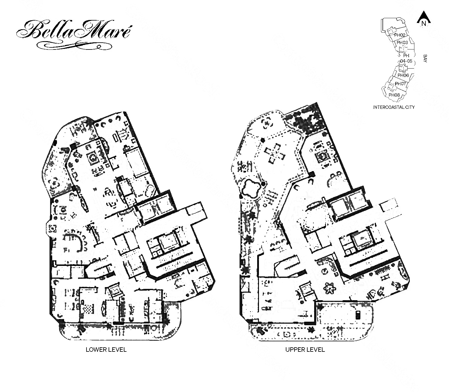 PH01 floor plan at 6000 Bella Mare, Williams Island
