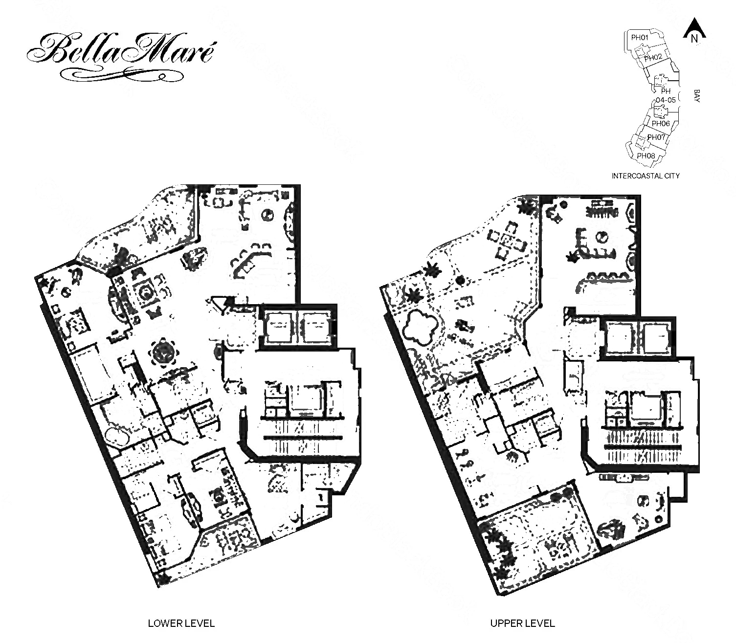 PH03 floor plan at 6000 Bella Mare, Williams Island