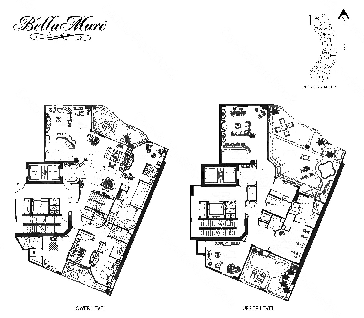 PH06 floor plan at 6000 Bella Mare, Williams Island