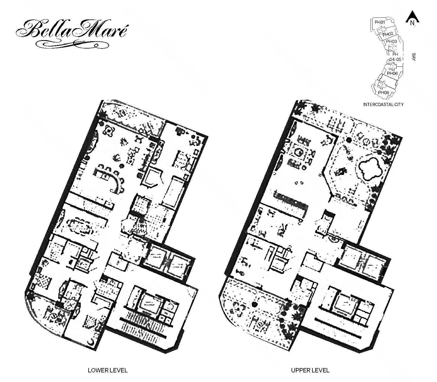 PH07 floor plan at 6000 Bella Mare, Williams Island