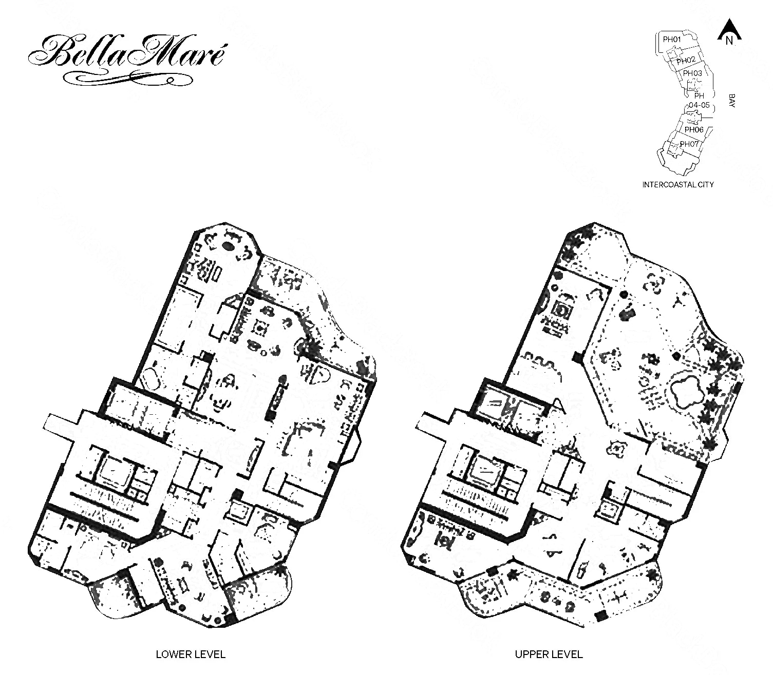 PH08 floor plan at 6000 Bella Mare, Williams Island