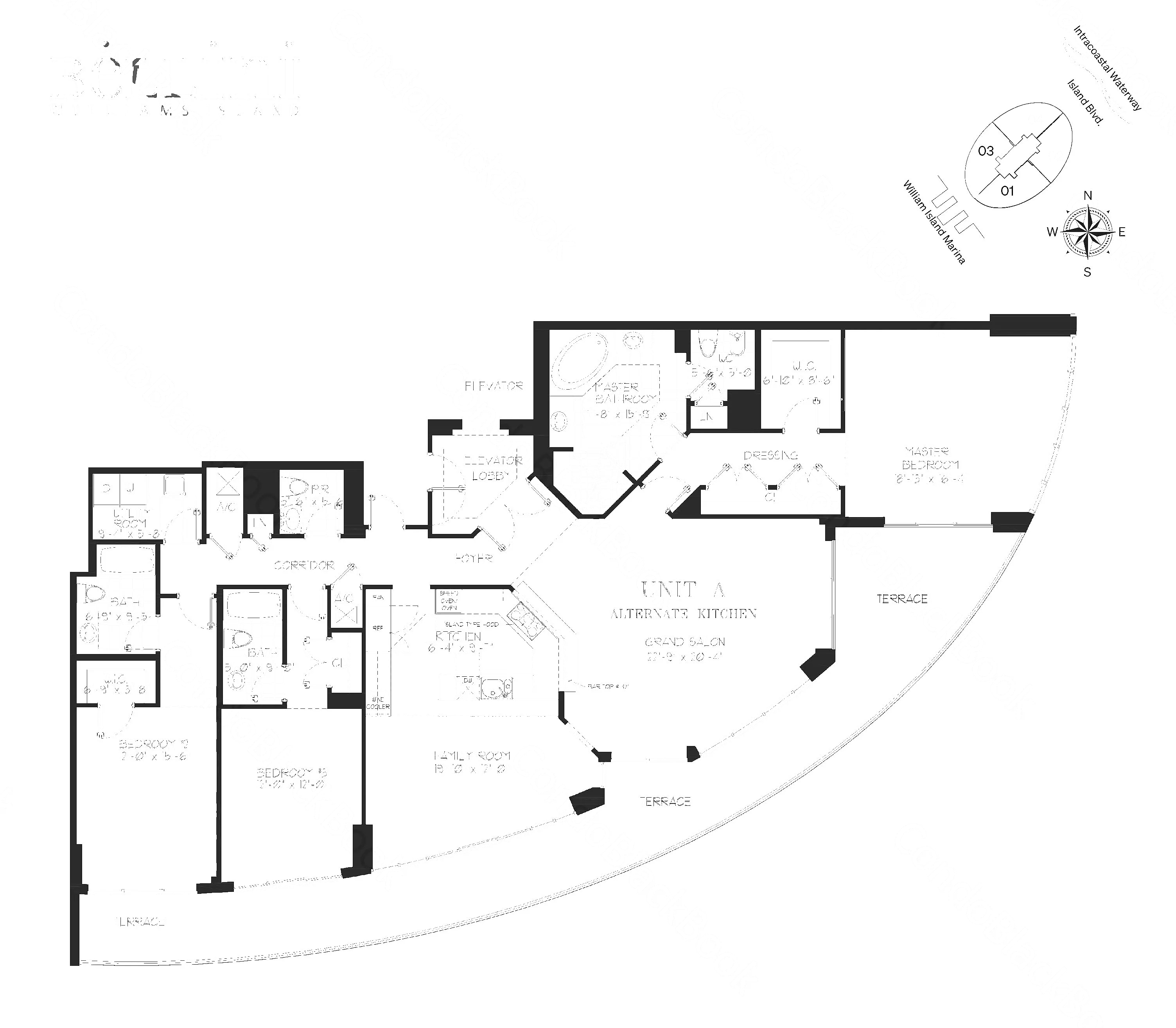 03 floor plan at 4100 Bellini, Williams Island