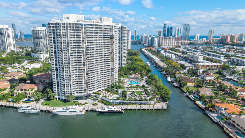 1000 Island Blvd from the waterway